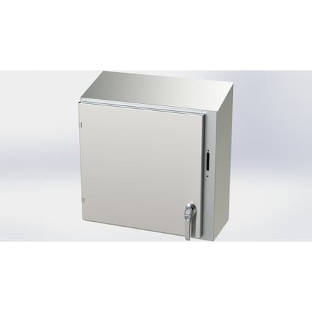 Saginaw Control & Engineering 2 Point Latch with Padlock Handle Electrical Enclosures, 24 in H, 10 in D, 25.38 in W SCE-24XEL2510SSST